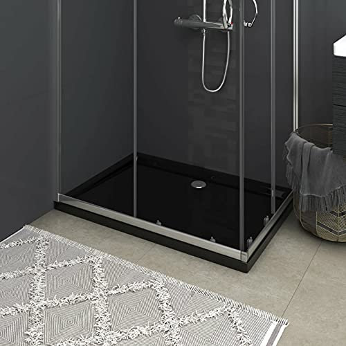 ZEYUAN Duschtasse, Duschwanne, Duschkabine, Duschabtrennung, ABS Rechteckig Schwarz 80x110 cm