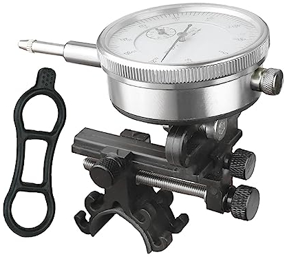 harayaa Robuster Fahrrad-Rad-Zentrierständer, Mini-Fahrrad-Reifen-Zentrierständer, Fahrradreparaturwerkzeuge für Fahrradzubehör, Schwarz mit Manometer