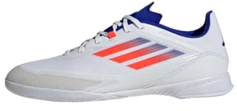 Adidas Unisex F50 League Football Boots Indoor, Cloud White/Solar Red/Lucid Blue, 43 1/3 EU