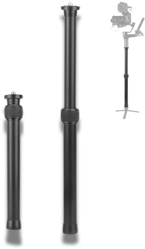 ZLXHDL Gimbal-Verlängerungsstange – 2-in-1 Teleskopstange aus Aluminiumlegierung, Verlängerungsrohr 25–41 cm mit 1/4″-3/8″ Schraube für Stativ-Verlängerung, Kamera & Vlog