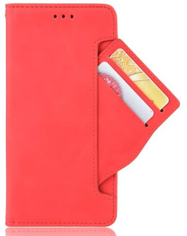 Hülle passend für iPhone iPod Touch 6 Handyhülle für iPhone iPod Touch 6.Telefonkasten [Kartenfächern][Diseño Retro] Fall für iPhone iPod Touch 6-Red
