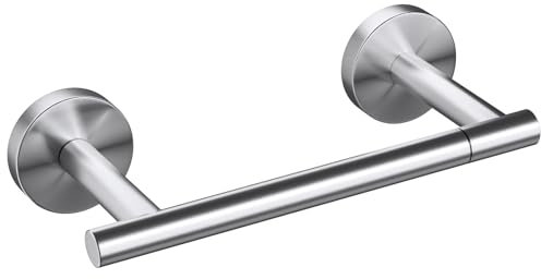 CasaCulina Toilet Paper Holder, 304 Stainless Steel Double Post Pivoting Toilet Paper Roll Holder Wall Mount, Bathroom Toilet Paper Holder, Modern Tissue Roll Holder for Kitchen(Brushed Nickel)