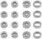 LT Easiyl 16pcs RC-Chassis-Kugellager 10x 5x4mm 11x5x4mm 12x8x3,5mm Stahlkugellager Achsensatz Kompatibel mit TT-02 Chassis-Kugellager Reparatursatz