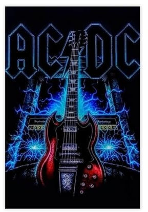 Kxzsey ACDC 2 Leinwand-Poster, Wandkunst, Dekordruck, Gemälde für Wohnzimmer, Schlafzimmer, Dekoration, 30 x 45 cm