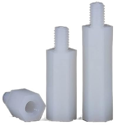 20/50pcs M3/M4 Length 5-50mm Thread White Spacing Screw Plastic for PCB Motherboard Fixed Nylon Standoff Spacer Pillar(16mm 50pcs,M3)