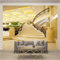 WYXWZ Papier Peint Panoramique Trompe l'oeil 3d Photo Mural Intissé Wallpaper Motifs de Fond d'écran pour Salon, Chambre, TV Fond, Bureaux L 200 x 140cm (Largeur x Hauteur) Escalier