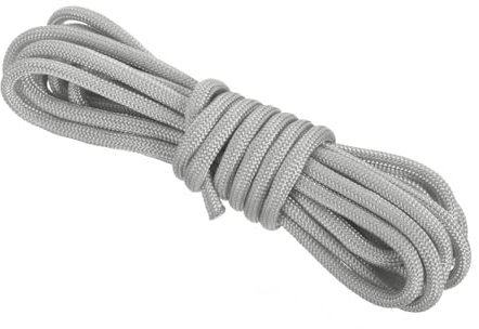 Rebower 550 Paracord Rope 3 m, 4mm Thin Paracord Nylon Cord 7-Strand Core [for Tent Camping Outdoor Gear] - Light Grey