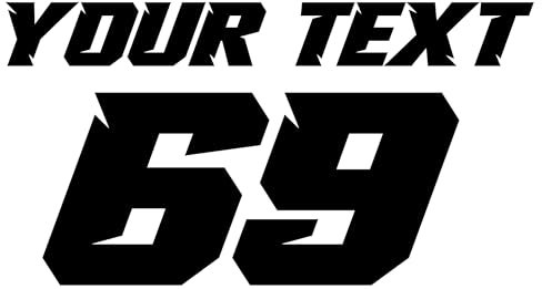 Kit 3 Adesivi Numero Nome Testo Colore Personalizzato per Moto Scooter Auto Motocross Vari Colori Tuning Decorazione Veicoli Fai Da Te Stickers PVC per Tabelle e Carene Personalizzabili