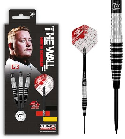 BULL'S Unisex – Erwachsene Martin Schindler Dart, Schwarz, 23g