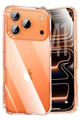 Melomon Case for iPhone 17 Pro 6.3”, Anti-Scratch Hard PC Clear Back, Shockproof Bumper Protective Phone Cover for iPhone 17 Pro - Clear