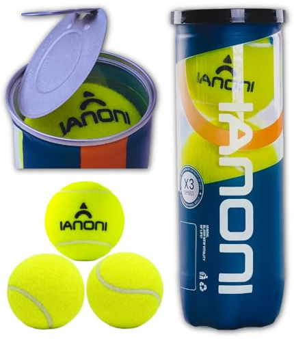 ianoni Padel Balls Natural Rubber with Great Flex Elasticity International Padel Federation Standards Compliant