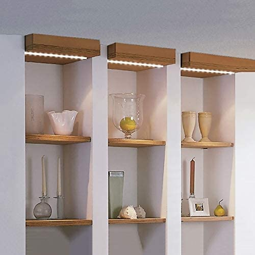 Dapo 3x LED-Lichtleiste Lichtfarbe kaltweiß, je 30 cm, inclusive je 12 LEDs, 0,8 W, Küchen-Regal-Unterbau-Wand-Schrank-Möbel-Schaufenster-Licht-Stab-Leiste-Stick-Leuchte-Lampe