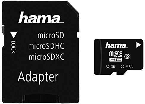 Hama Class 10 microSDHC 32GB Speicherkarte inkl. Adapter Mobile