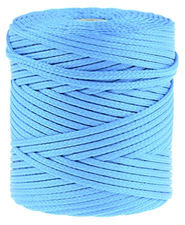 100m Polyester-Schnur Kordel 4mm, PES Kordel Flechtschnur, Polyesterkordel, Farbe:himmelblau