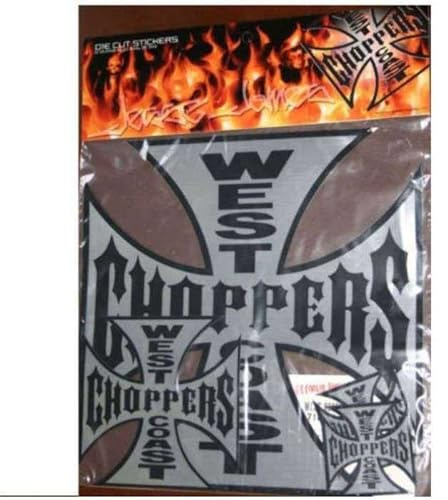 hotrodspirit - Set 5 Aufkleber West Coast Choppers Malteserkreuz 32 16 8 cm