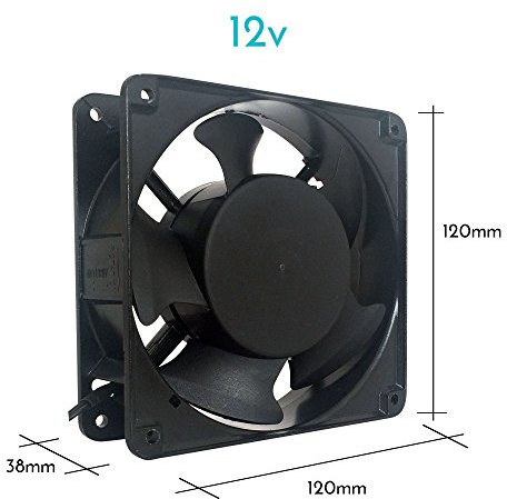Ventola Universale assiale 220V 120x120x38mm Con Corpo in Alluminio 2800rpm