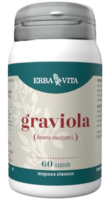 ERBA VITA Integratore Alimentare di Graviola - 60 Capsule - Utile alle difese dell'organismo