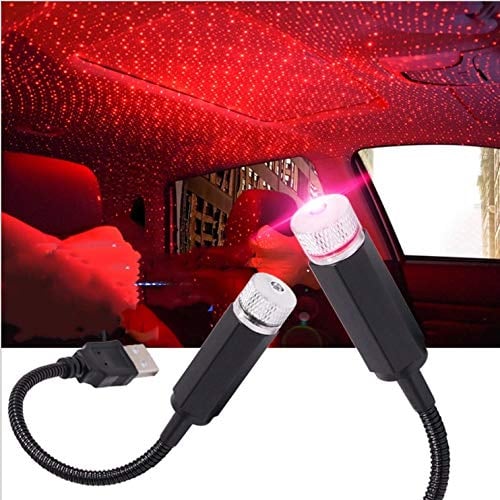 LED Auto Decke Starlight Flexible Innere Auto Licht Einstellbar Romantisch Auto Innen Lampe USB Projection Licht Mini Tragbar Atmosphäre Licht Kinder Zimmer Universal Licht Zuhause Party