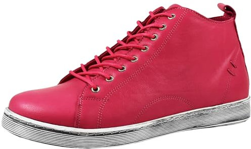Andrea Conti Damen Stiefelette Leder Boot Reißverschluss lose Einlagen 0348734, Größe:40 EU, Farbe:Pink