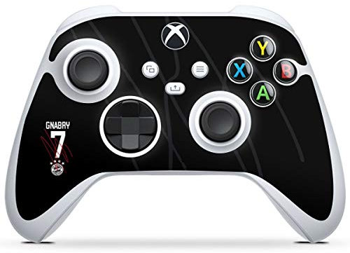 DeinDesign Skin kompatibel mit Microsoft Xbox Series S Controller Folie Sticker FC Bayern München FCB Gnabry