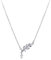 IMINI CZ Olive Leaf Pendant Necklace for Women Girls 925 Sterling Silver Cubic Zirconia Crystal Leaves Branch Charm Chain Choker Necklaces Dainty Elegant Birthday Wedding