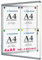 Floordirekt Schaukasten 4xA4 inkl. 8 Magnete Infokasten Aushang Aushangkasten Magnetische & beschreibbare Rückwand Plakatschaukasten mit Alurahmen & Acrylglas