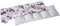 Medi Partners Kirschkernkissen 60x20cm 800g 100% Baumwolle 5 kammern Körnerkissen groß Öko Natur Wärmekissen Kältetherapie abnehmbarer Bezug (Rosa Blumen)