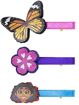 Disney Encanto VD700987YL Haarspangen-Set, Rosa, Blau und Orange, 3-teilig