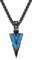 CUOKA MIRACLE Kette Herren Schwarz 925 Sterling Silber Blau Opal Pfeil Anhänger Halskette Punk Pfeilspitze Schmuck Valentinstag Geschenke für Mann Damen Bruder