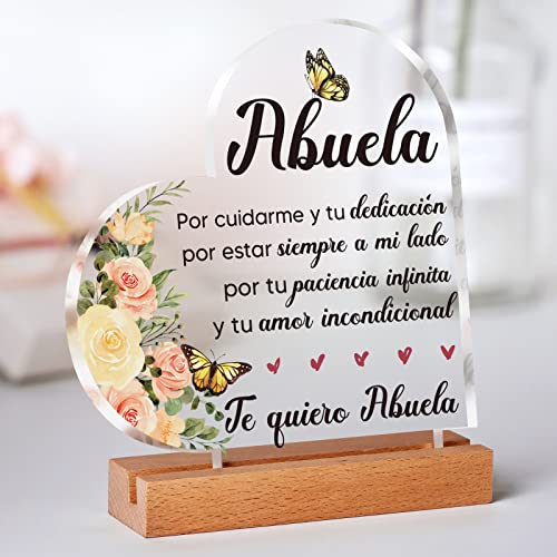 Regalo Abuela, Regalo Dia de La Madre, Placa Acrílica para Abuela, Regalo Abuela Cumpleaños, Regalos Abuela, Regalo para Abuela, Abuela Regalo Original, Regalos para Abuelas