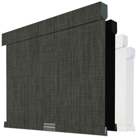 Boolegon Cordless Blackout Roller Shades for Windows, Grey, 22 W x 56 H