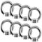 Lectorias 8 Piezas Tuerca de Anillo M10, Accesorios de Elevación, Argollas de Acero, Acero Inoxidable Hardware, Tuercas Anular, Ojales de Elevación para Varios Equipos de Elevación de Ingeniería