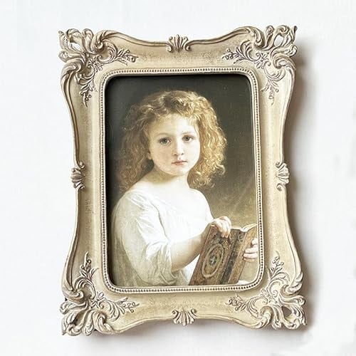 Willump Vintage Bilderrahmen,Eingerahmt, Viktorianischer Look, Perfekter Einrichtungsschmuck, Anhänger Der Arbeitsfläche und Wänden Sind Die Besten Geschenke,Die anzeige 12,5x17,2 cm(V10-Holz-lila)