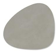 4er Set Glasuntersetzer Curve (11x13cm) Leder Nupo - LindDNA, Philippi:Light Grey