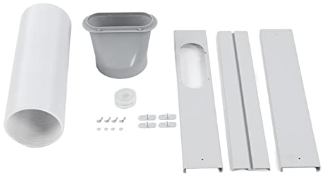 Kit De Ventilación De Ventana De CA Portátil,Kit De Ventana De Aire Acondicionado Portátil Universal,Accesorios De Aire Acondicionado Placa Del Kit Deslizante De Ventana - Juego De Manguera De Escape