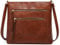 DOB SECHS dobsechs Damen Handtasche Umhängetasche aus PU Leder Schultertasche für Frauen Crossbody Bag mit verstellbarem Schultergurt,Braun