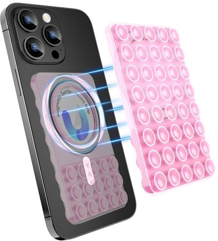 MGLK Soporte Magnético para Teléfono Móvil con Ventosa Compatible con iPhone 15/14/13/12, Soporte Magnético para Teléfono Móvil para Ducha, Creador De TikTok, Videos y Selfies