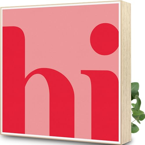 Willkommensschild - Holzbild 15 x 15 x 1,8cm zum Hinstellen aufs Regal/Sideboard | Hi - Coole Sachen, Wohnzimmer Deko Modern, Typografie, Badezimmer Deko, Schön Dass Du Wieder Da Bist