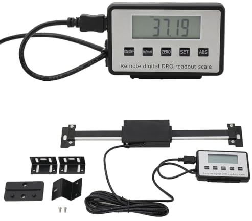 CDZHLTG Digitalanzeige Kit, 0–150 mm Digital Linearskala Anbaumeßschieber Linearmaßstab DRO Remote LCD für Fräsmaschinen oder Drehmaschinen