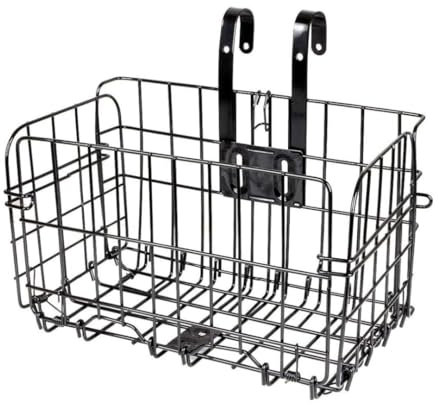 Folding Rear Bike Basket Wire Mesh Fold-Up Detchable Front Bag Rear Hanging Bike Basket Bicycle Bag Cargo Rack for Mountain Bike Accessories Bike Frame Basket