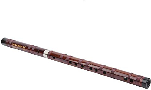 KIMISS Instrument de Musique Traditionnel Chinois – Flûte Xiao en Bambou Amer, âgée de 5 Ans, Parfaite pour la Musique Orientale Mélodieuse (Touche FA)
