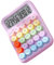 Bunter Taschenrechner, Mechanischer Tastaturrechner für Zuhause, Schule, Büro, Innovativer Elektronischer Tischrechner mit Mechanischer Schalterfunktion (violett)