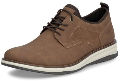 Rieker Herren Bequemschuhe 14702, Männer Schnürschuhe,straßenschuhe,Strassenschuhe,Schnuerung,lace-up Shoes,Low-tie,braun (24),43 EU / 9 UK