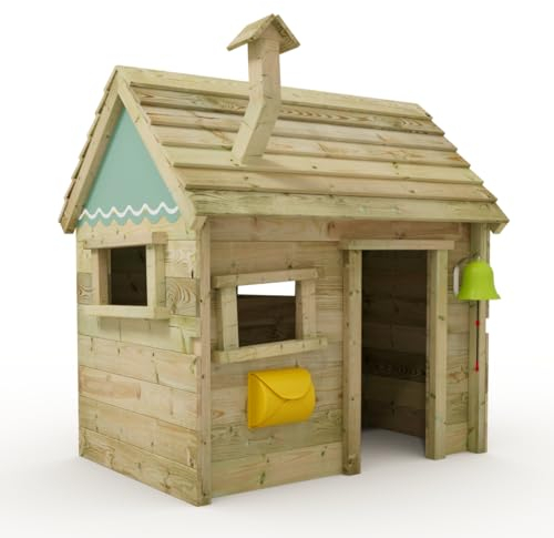 Wickey Maison de Jeu Inn - Maison de Jeu en Bois pour Enfants, Maison de Jardin pour Enfants, extrême résistante aux intempéries - en Bois Massif imprégné sous Pression - Bleu Pastel