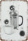 Dodurou Coffee Tea Sprites Breakfast Nook Soot Sprite French Press Studio Ghibli Wal Retro nostalgisches Metallschild aus Aluminium, Wand-Zitat, Wohnzimmer, Badezimmer, Fitnessstudio für Freunde,