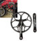 BESNIN Kurbelgarnitur 53T Single Speed Bike Kurbelgarnitur 130mm BCD Einzelkurbelarme für Fahrrad Länge der Kurbel 170 mm Vierkant Kurbelgarnitur Schwarz