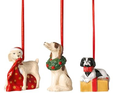 Villeroy & Boch – Nostalgic Ornaments Ornamente Weihnachten Bunt, Weihnachtsdekorationen Hunde, Deko Weihnachten, Figuren, Anhänger, Baumschmuck, Porzellan und Kunststoff