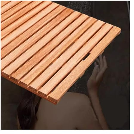 QWEASDF Caillebotis Bois Bambou， Tapis de Bain Bambou Massif ，Tapis antidérapant，Caillebotis pour Spa，caillebotis Douche，caillebotis Bois，Tapis Salle de Bain Bambou(W65xL85cm/W25.5xL33.4in)