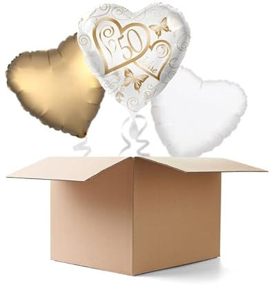 NEU Ballongrüße 50 Jahre, 3 Ballons