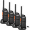 HESENATE HT66 Funkgerät, PMR446 Walkie Talkie Lizenzfreies Große Reichweite Woki Toki 16 Kanäle Funkgeräte Set Walky Talky Handfunkgerät VOX Scan mit USB C Ladestation (Schwarz, 4er Set)